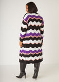 Zig Zag Intarsia Cardigan