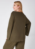 Ribbed V Neck Lounge Tunic