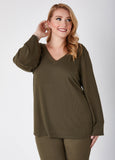 Plus Size Loungewear Sleep Set Tunic Trendy Jersey Lounge Set