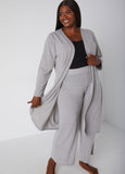 Brushed Hacci Knit Lounge Duster