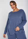 Plus Size Loungewear Sleep Set Tunic Trendy Fleece Lounge Set