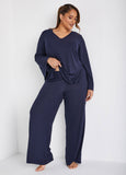 Ribbed Lounge Straight Leg Pants