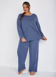 Plus Size Loungewear Sleep Set Pants Trendy Fleece Lounge Set