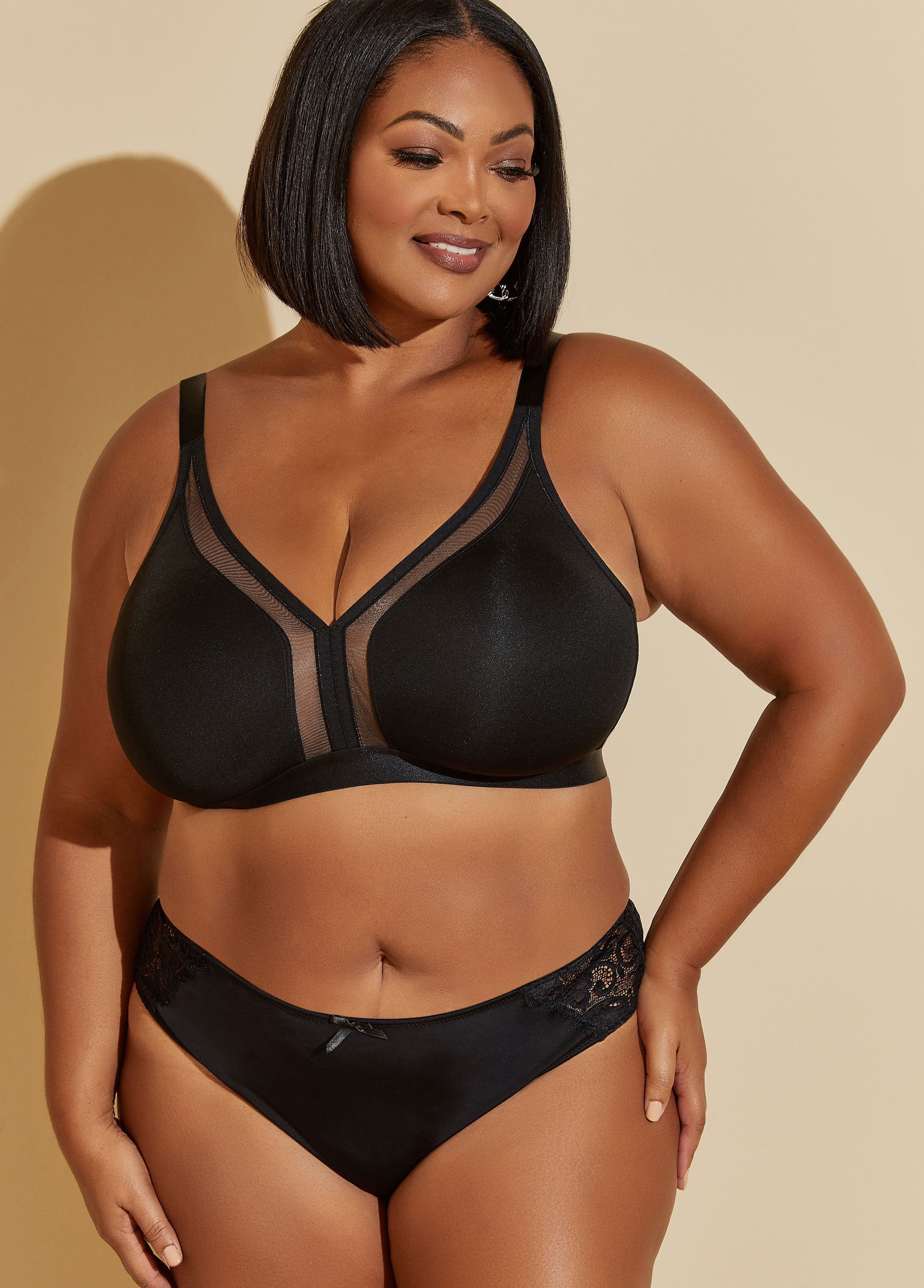 Plus Size Intimates Wireless Wire Free No Wire Plus Size T Shirt Bra