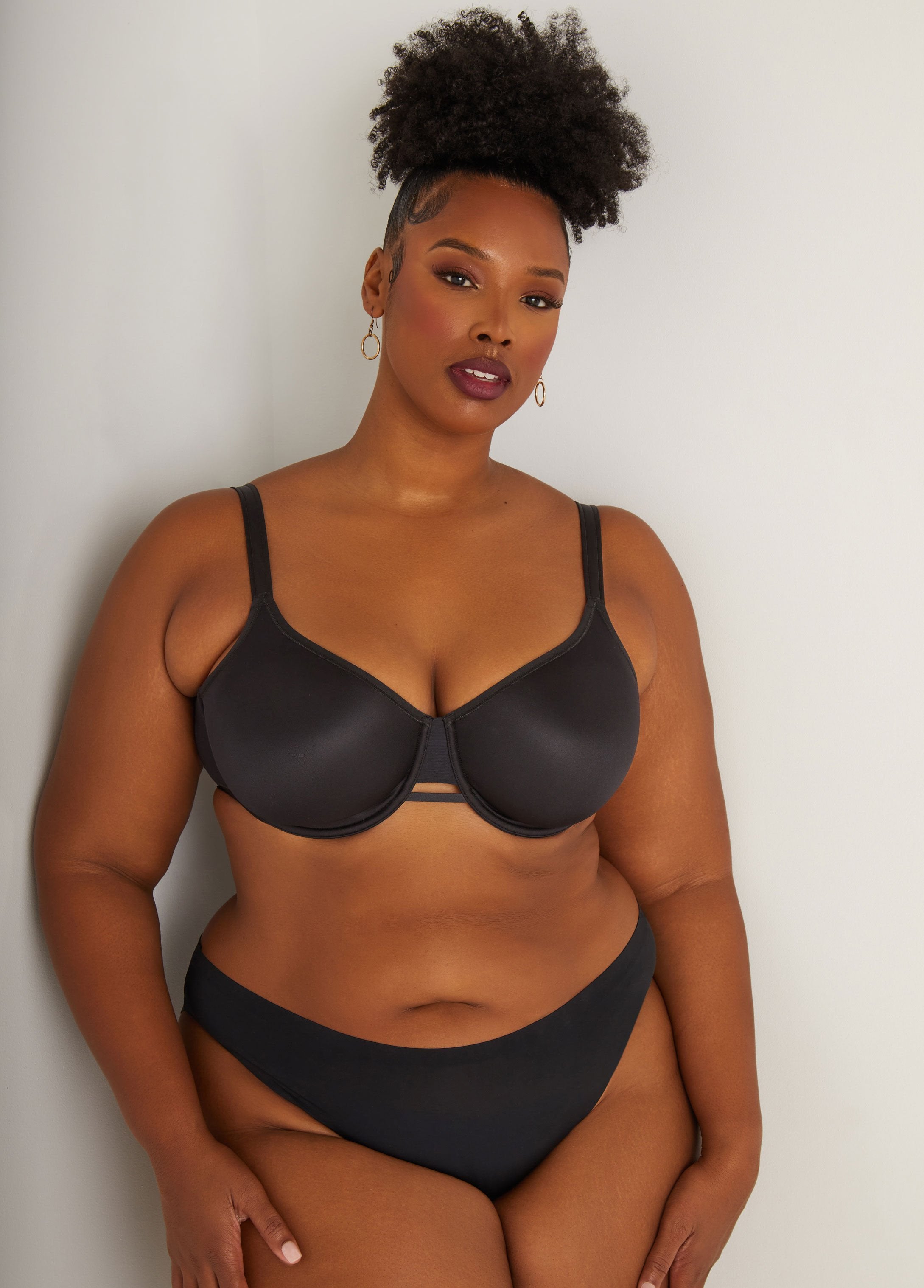 Plus Size Satin Underwire Bra Minimizer Bra Plus Size Bras