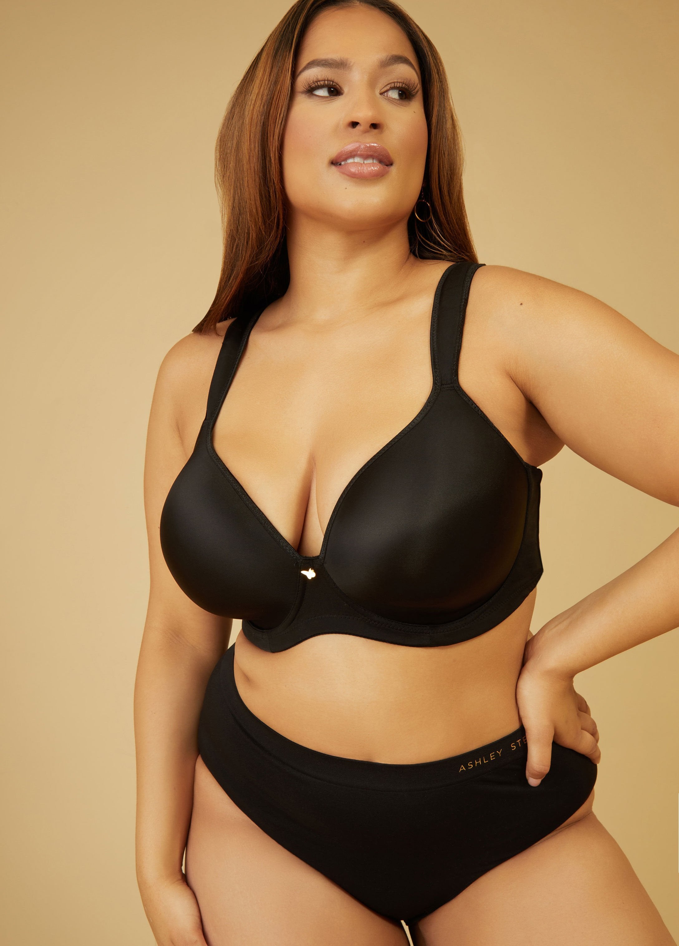 Plus Size Plunge Butterfly Bra