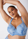 Denim Full Coverage Butterfly Bra