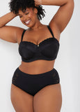 Plus Size Lingerie Cutout Seamless Light Control High Waist Briefs