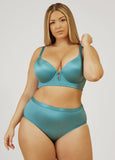 Plus Size Striped Underwired T Shirt Bra Plus Size T-Shirt Bras