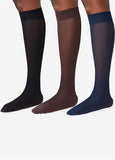 Plus Size opaque trouser socks three pack plus size womens socks