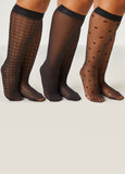 Plus Size texture trouser socks 3 pack plus size womens socks