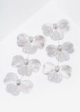 Statement Trendy Silver Wire Floral Earrings Fashion Jewelry