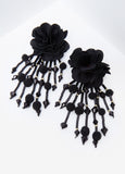 Floral Fringed Drop Earrings