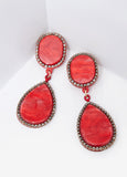 Bead & Crystal Clip On Earrings