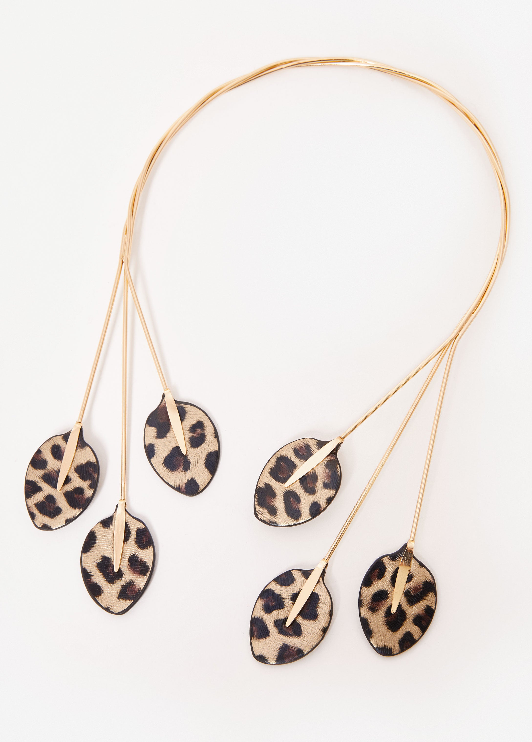 Statement jewelry gold leopard firework necklace fashion jewelry