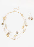 Bead And Crystal Necklace Set