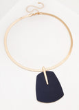 Denim Herringbone Necklace