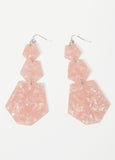 Marbled Disc Drop Earrings