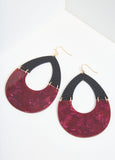 Statement Jewelry Silver Faux Leather Earrings Fashion Jewelry