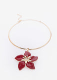 Gold Tone Flower Necklace