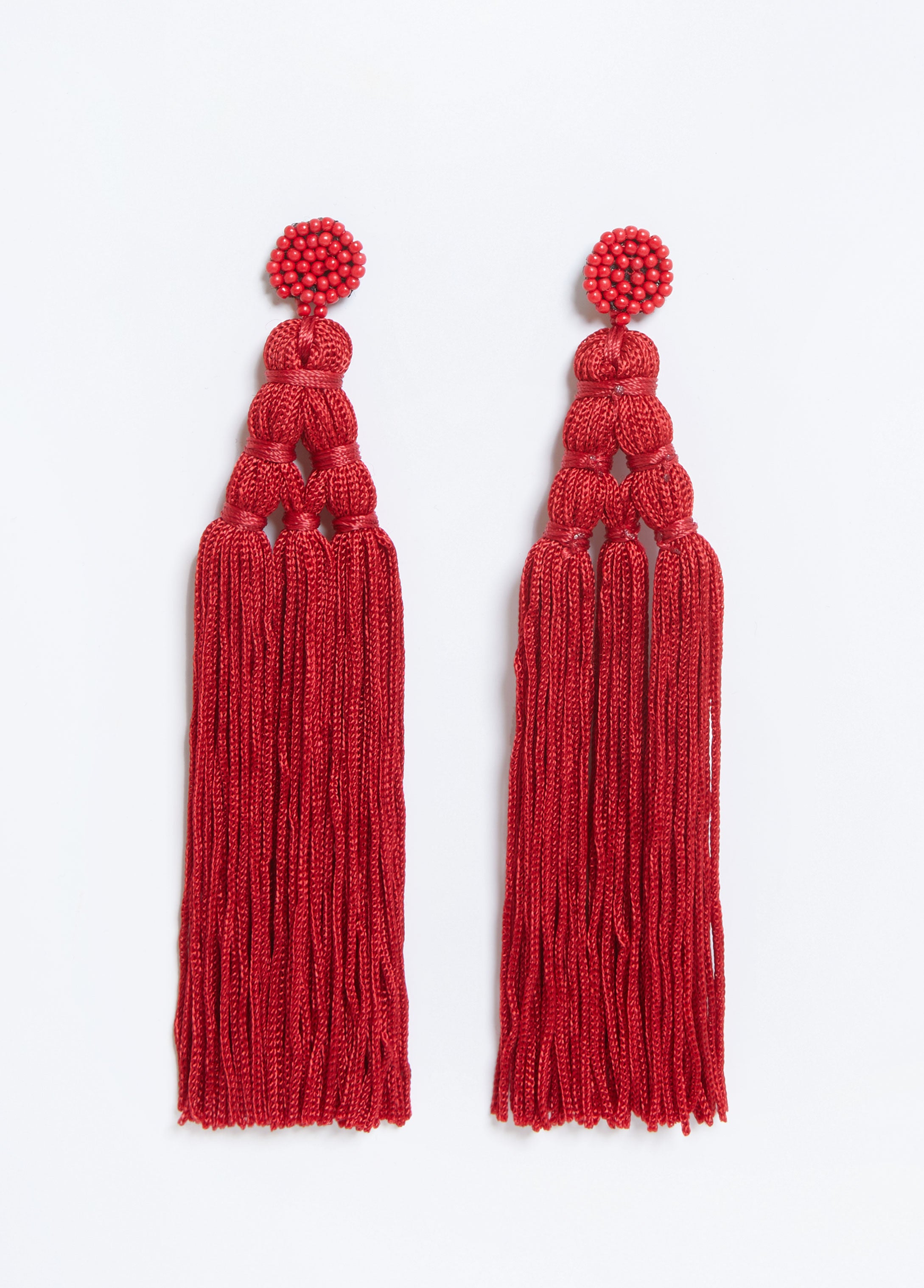 Statement Jewelry Tassel Fringe Beaded Trendy Long Fashion Earrings