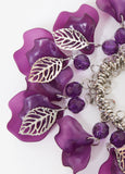 Petal Silver Tone Stretch Bracelet