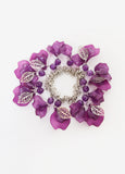 Petal Silver Tone Stretch Bracelet