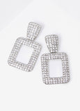 Pave Crystal Doorknocker Earrings