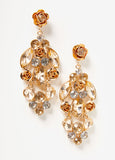 Rose Crystal Drop Earrings