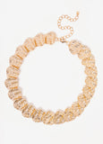 Hammered Gold Tone Necklace