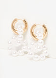 Statement faux pearl gold hoop earrings affordable fashion jewelry