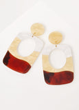 Cutout Colorblock Earrings