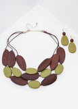 Wood Bead Necklace Set