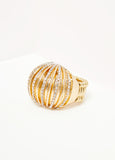 Textured Gold Tone Stretch Ring