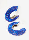 Pave Crystal Hoop Earrings