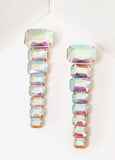 Tiered Iridescent Crystal Earrings