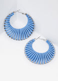 Trendy Suede Wrapped Hoop Earrings Fashion Jewelry