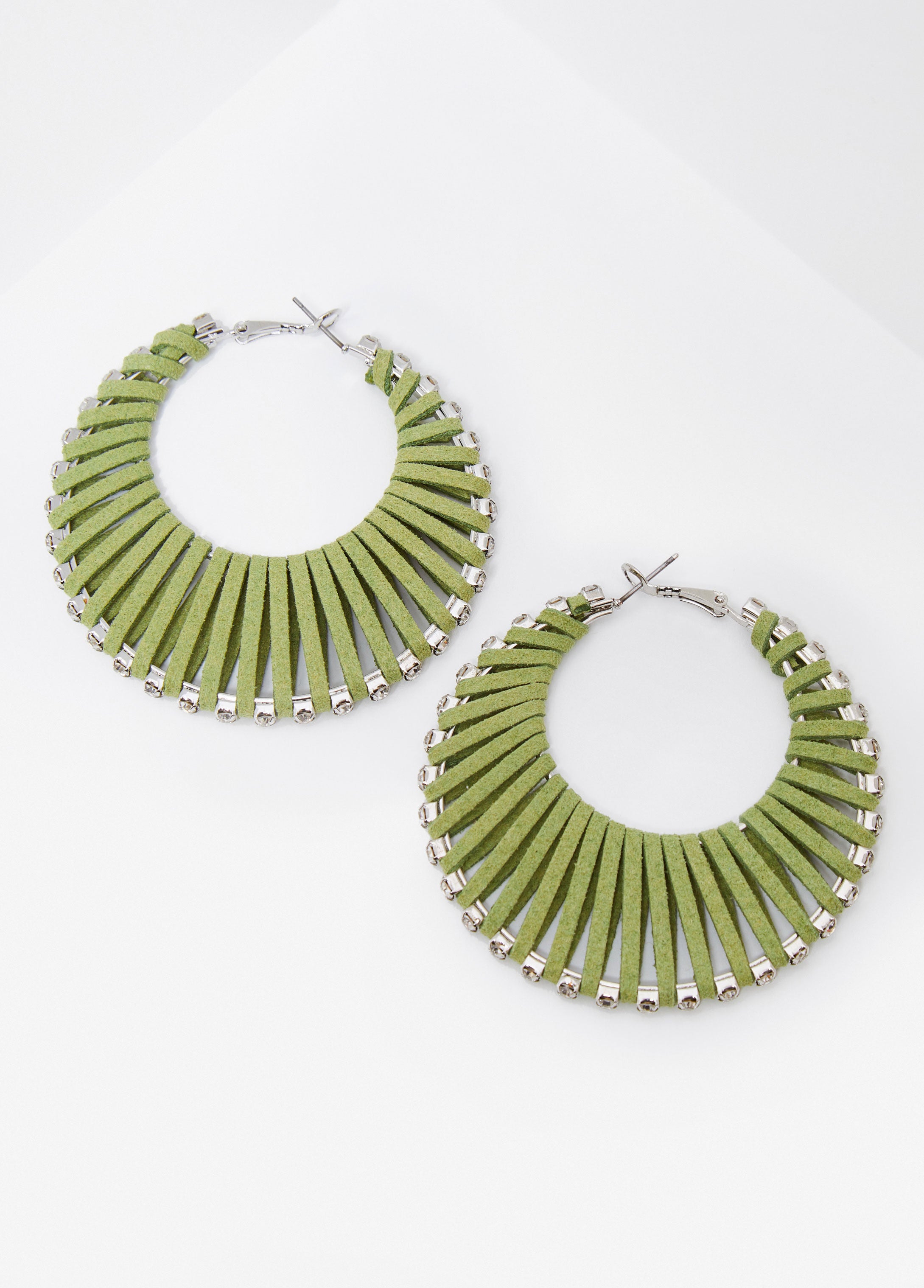 Trendy Wrapped Suede Hoop Earrings Fashion Jewelry