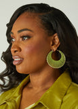 Wrapped Faux Suede Hoop Earrings