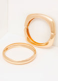 Gold Tone Bangle And Cuff Set