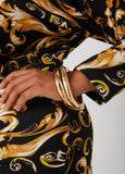 Statement Trendy Gold Bangle Cuff Two Piece Set Fashion Jewelry