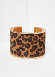 Leopard Print Faux Fur Cuff