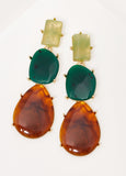 Colorblock Stone Drop Earrings