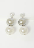 Faux Pearl And Bead Earrings