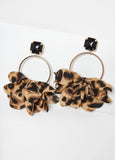 Statement jewelry leopard flower earrings fashion jewelry