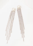 Fringed Faux Pearl Earrings