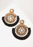 Embellished Fringed Earrings