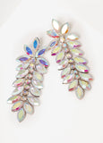 Iridescent Crystal Petal Earrings