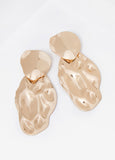 Wave Effect Gold Tone Earrings