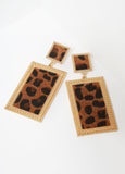 Leopard Print Faux Fur Earrings